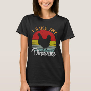 Camiseta Eu Crio Dinossauros Minúsculos Frango Vintage Ret