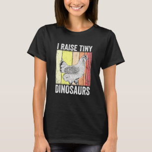 Camiseta Eu Crio Dinossauros Minúsculos Galinha Fazenda de 