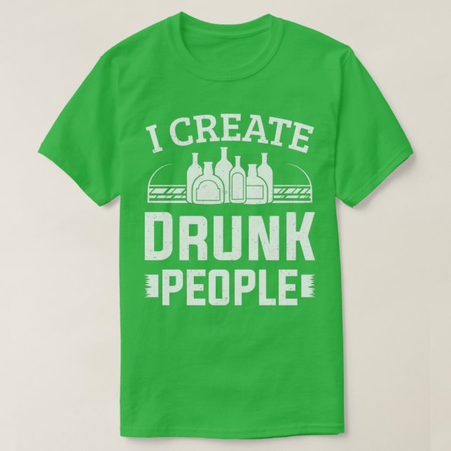 Camiseta Eu Crio do Barman Barman Bartending do Bebado Pess (Frente do Design)
