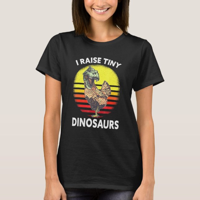 Camiseta Eu Crio Frango de Dinossauros Minúsculos (Frente)