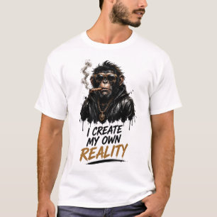 Camiseta Eu Crio Minha Própria Realidade Chimpanzé