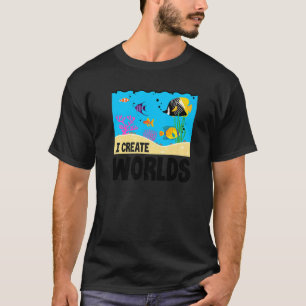 Camiseta Eu Crio Mundos Aquarista Aquariofilia Aquário 7