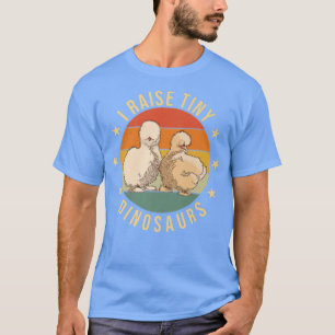 Camiseta Eu crio pequenos dinossauros Farmer Galinha Silkie