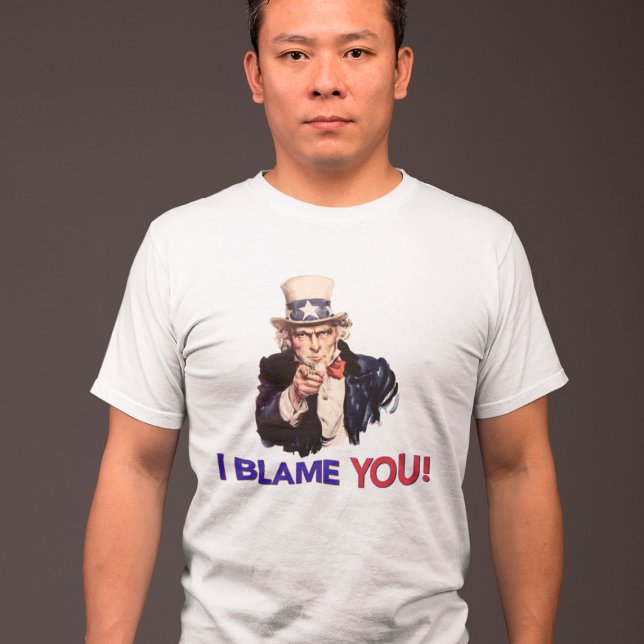Camiseta Eu Culpo VOCÊ - Tio Sam Retrô (Criador carregado)