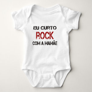 Camiseta Eu Curto Rock com a mamãe