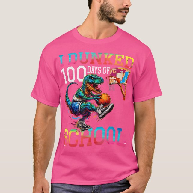 Camiseta Eu Dava 100 Dias De Escola De Basquete De Cuta Din (Frente)