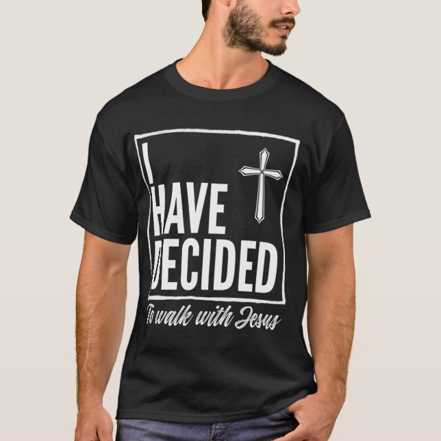 Camiseta Eu Decidi Caminhar Com Jesus Batismo Dando Um (Frente)