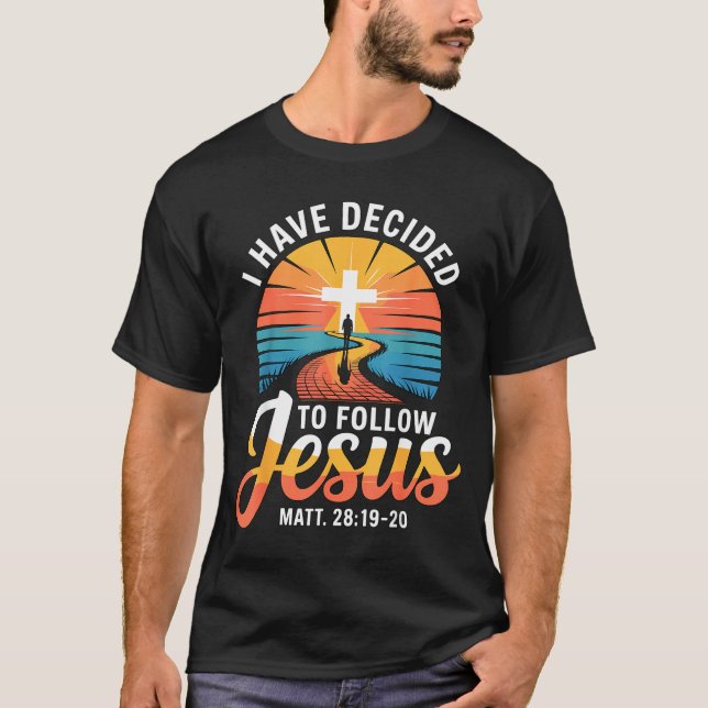 Camiseta Eu Decidi Seguir Jesus Mateus 28-19-20  (Frente)