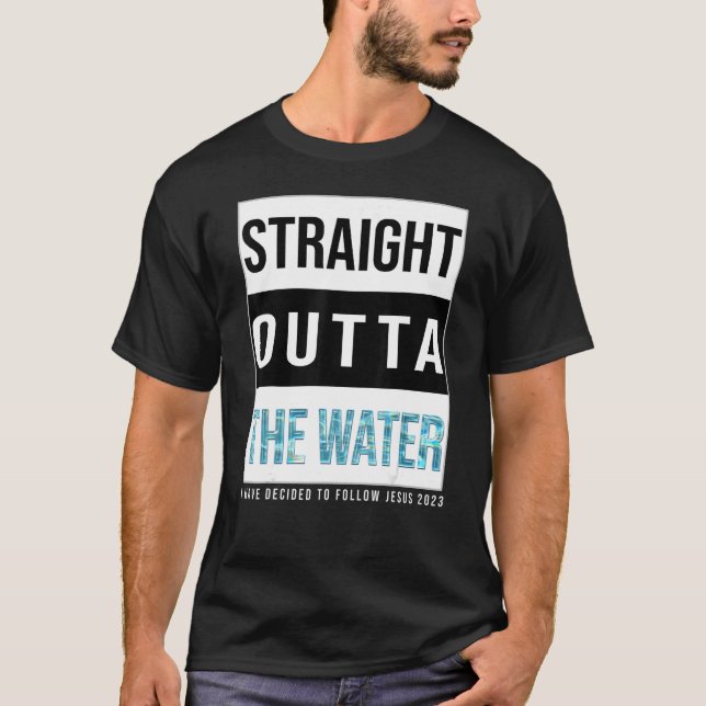Camiseta Eu Decidi Seguir O Batismo Da Água De Jesus 2023 (Frente)