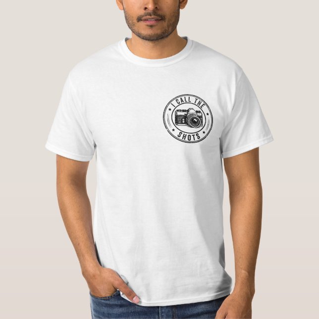 Camiseta Eu Decido Diversão com Câmera Fotógrafo Dois Lados (Frente)