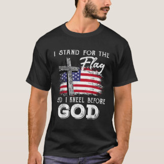 Camiseta Eu Defendo A Bandeira E Eu Me Conheço Perante Deus