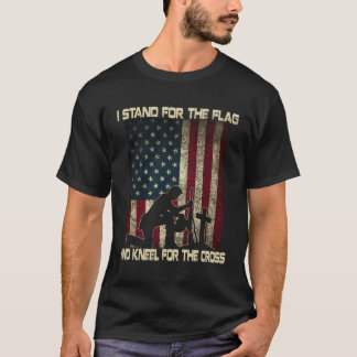 Camiseta Eu Defendo A Bandeira E O Kneel Para O Presente Cr