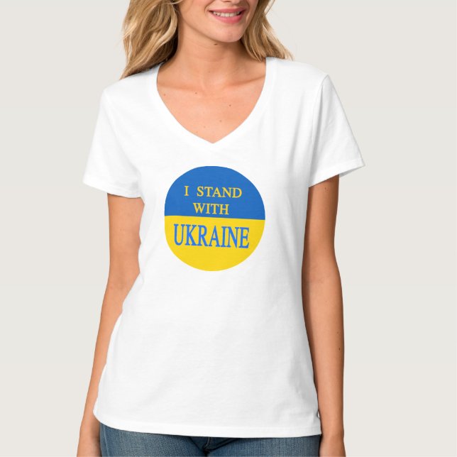 Camiseta Eu defendo a Ucrânia (Frente)