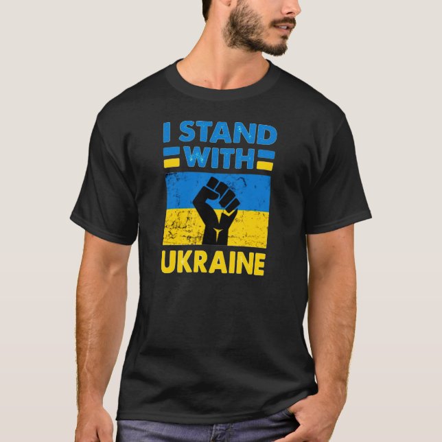 Camiseta Eu defendo a Ucrânia (Frente)