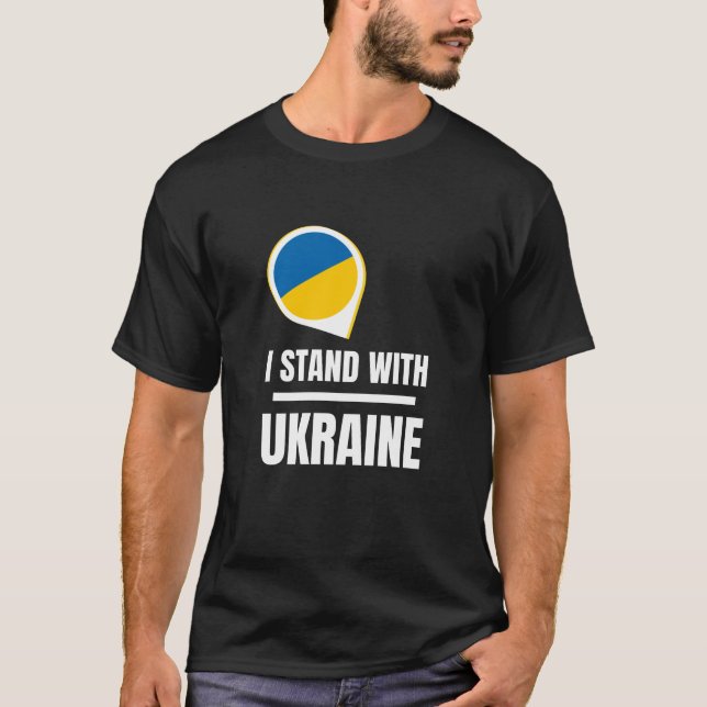 Camiseta Eu defendo a Ucrânia - apoiem os ucranianos (Frente)