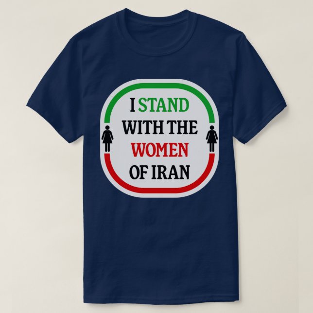 Camiseta Eu Defendo As Mulheres Do Irã A Liberdade De Vida (Frente do Design)