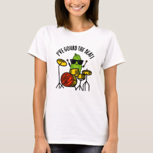 Camiseta Eu dei o Beat Cute Drummer Veggie Pun