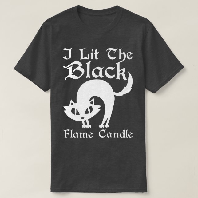 Camiseta Eu Deixei A Vela Negra Do Dia Das Bruxas (Frente do Design)