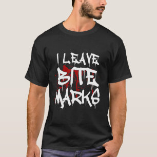 Camiseta Eu Deixo Bite Marks Divertido Halloween Vampiro Sa