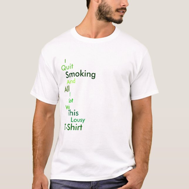 Camiseta Eu Deixo De Fumar (Frente)