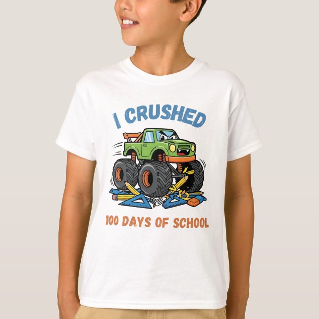 Camiseta Eu Derrotei 100 Dias de Escola (Frente)