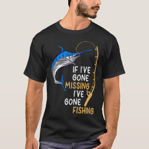 Camiseta Eu desapareci Eu fui pescar Piada de pesca 