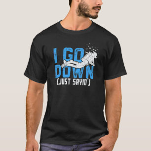 Camiseta Eu Desço Só Dizendo Gráfico de Mergulhadores Autôn