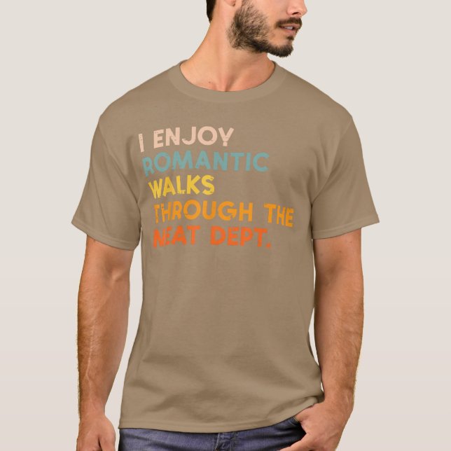 Camiseta Eu Desfruto de Caminhadas Romc Dept de Carne Engra (Frente)