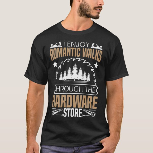Camiseta Eu Desfruto De Caminhos Românticos Através Da Loja (Frente)