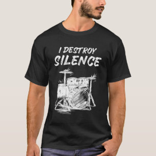 Camiseta Eu Destruo Drummer do Tambor de Silêncio