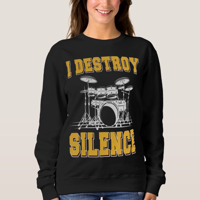 Camiseta Eu Destruo Drummer Do Tambor De Silêncio (Frente)