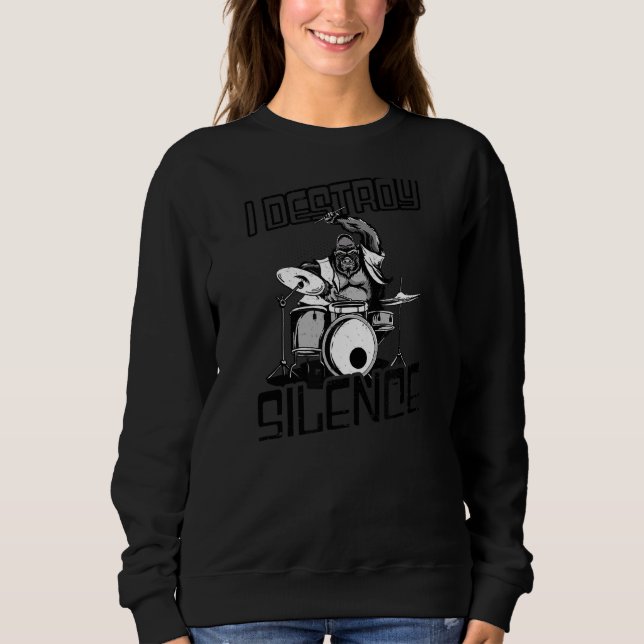 Camiseta Eu Destruo Drummer Silencioso (Frente)