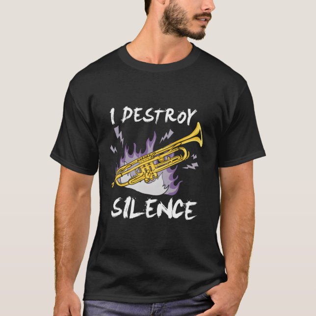 Camiseta Eu Destruo o jogador de trompete (Frente)