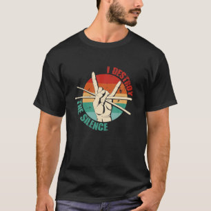 Camiseta Eu Destruo o silêncio Drumagem Vintage Drumm R