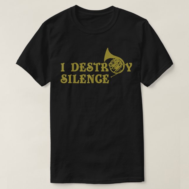 Camiseta Eu Destruo o silêncio - Jogadores Franceses Engraç (Frente do Design)