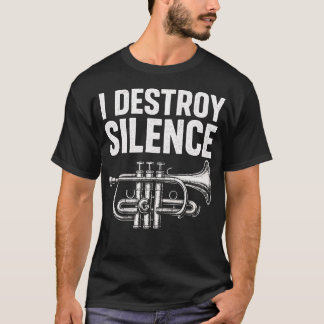 Camiseta Eu Destruo o Silêncio - Músico de Trompete