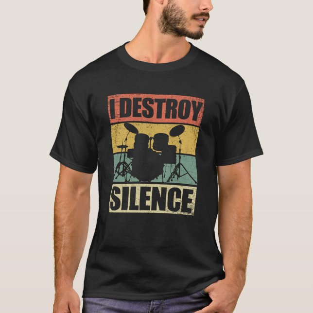 Camiseta Eu Destruo o silêncio| Presente do tambor (Frente)