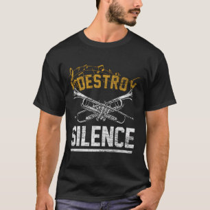 Camiseta Eu Destruo o trompete de silêncio