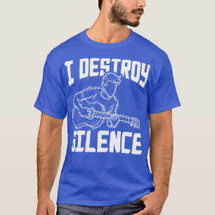 Camiseta Eu Destruo o violão guitarrista silencioso