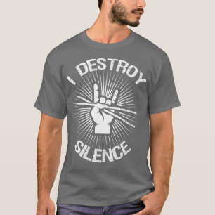 Camiseta Eu Destruo os punhos do tambor do Silence Vintage