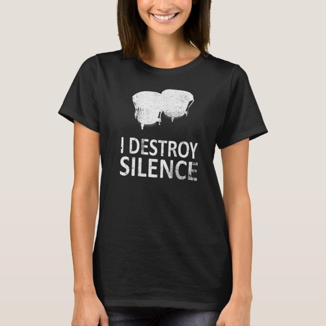 Camiseta Eu Destruo Silence Bongo Drum Jogadores (Frente)