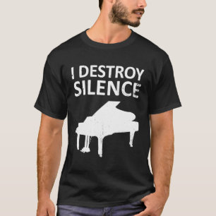 Camiseta Eu Destruo Silence Funny Piano 1