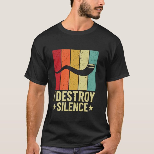 Camiseta Eu Destruo Silêncio - Design de Rosh Hashanah (Frente)