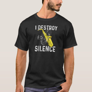Camiseta Eu Destruo silêncio - Jogador saxofônico J