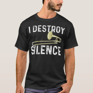 Camiseta Eu Destruo Silêncio - Jogador Trombonista Mar