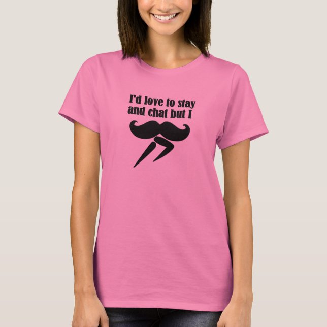 Camiseta Eu Devo Bigode (Eu Devo Correr) - Muito Engraçado (Frente)