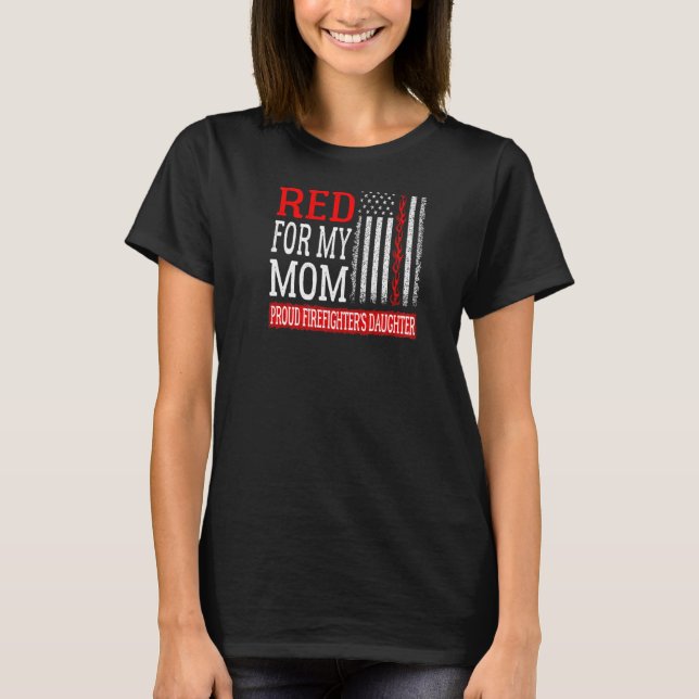 Camiseta Eu devolvo o vermelho para a filha do bombeiro da  (Frente)