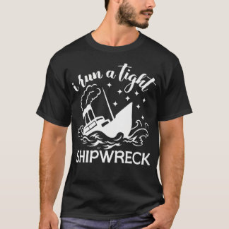 Camiseta Eu Dirijo Um Naufrágio Apertado Estilo Náutico Vin