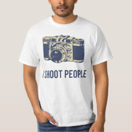 Camiseta Eu disparo em pessoas da câmera da fotografia
