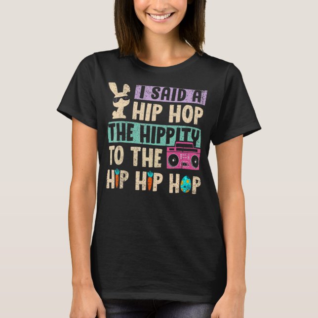 Camiseta Eu Disse "Hip Hip Hop Bunny Easte" (Frente)
